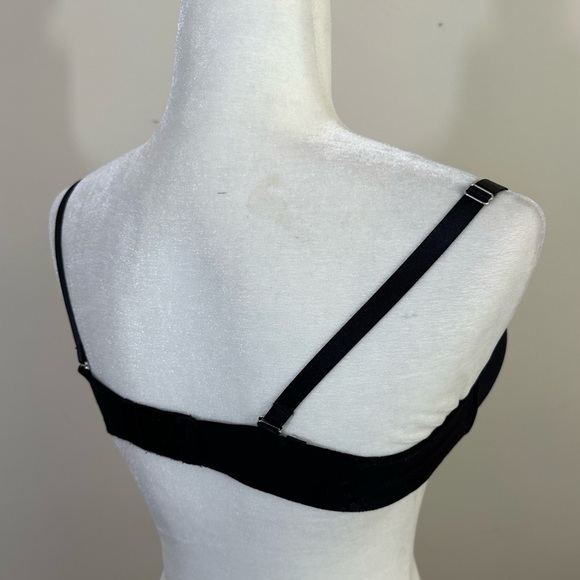 Lily of France bra sz 36C black pushup t shirt style - Picture 2 of 6